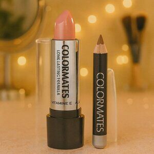 Colormates Lipstick Lipliner Pencil Set Ginger Spice Paraben Free Vitamin E Aloe